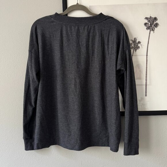 Natural Reflections | EUC V-Neck Long Sleeve Pullover Sweater in Gray Size Large - Picture 5 of 9